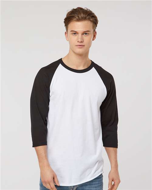 Unisex Fine Jersey Raglan T-Shirt - Image 4