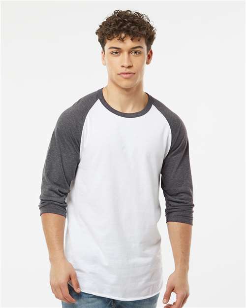 Unisex Fine Jersey Raglan T-Shirt - Image 10