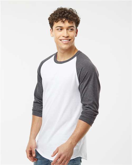 Unisex Fine Jersey Raglan T-Shirt - Image 11