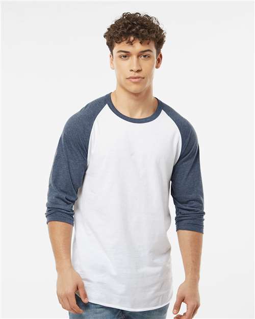 Unisex Fine Jersey Raglan T-Shirt - Image 16