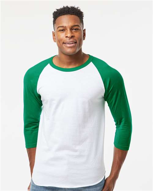Unisex Fine Jersey Raglan T-Shirt - Image 24
