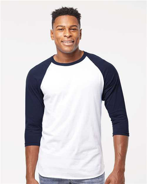 Unisex Fine Jersey Raglan T-Shirt - Image 42