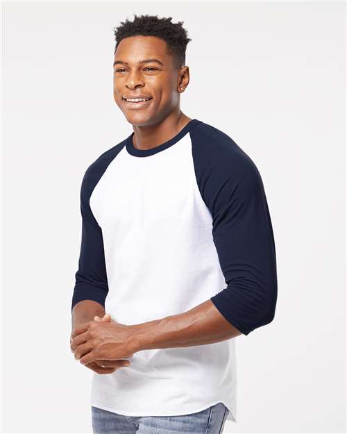 Unisex Fine Jersey Raglan T-Shirt - Image 43