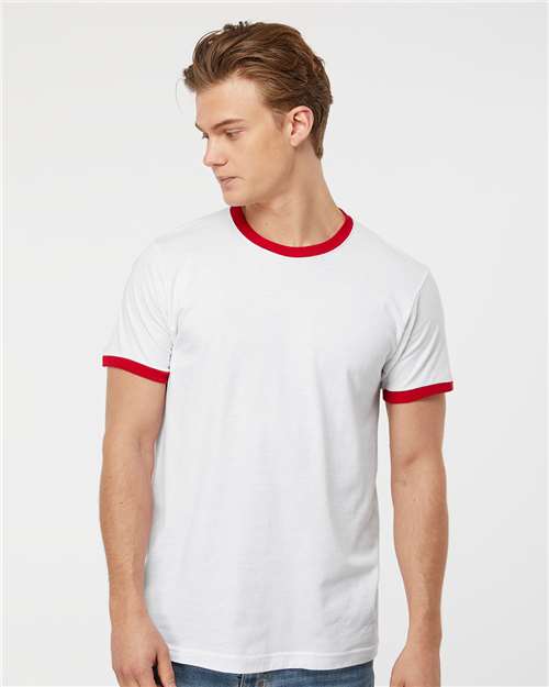 Unisex Fine Jersey Ringer T-Shirt - Image 10