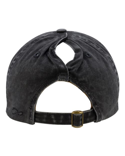 Women's Pigment-Dyed with Fashion Undervisor Cap - Black/ Leopard - Image 3