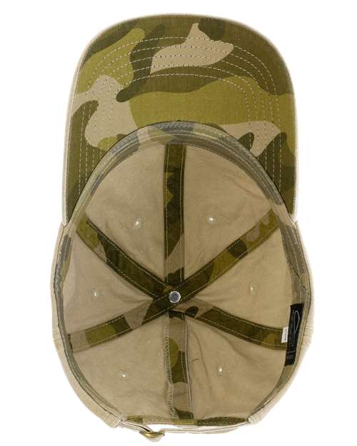 Women's Pigment-Dyed with Fashion Undervisor Cap - Khaki/ Camo - Image 2