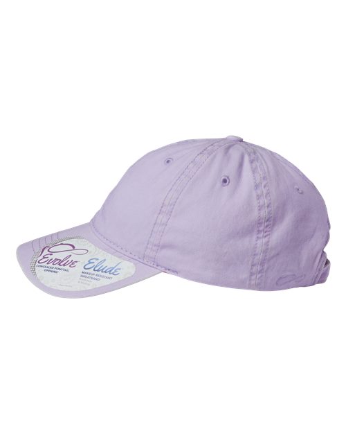 Women's Pigment-Dyed with Fashion Undervisor Cap - Lavender/ Stripes - Image 4
