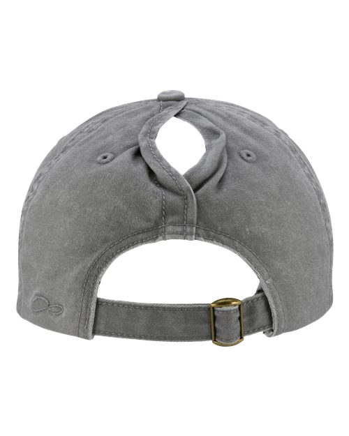 Women's Pigment-Dyed with Fashion Undervisor Cap - Light Grey/ Polka Dots - Image 3