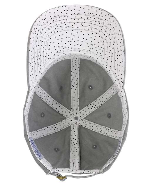 Women's Pigment-Dyed with Fashion Undervisor Cap - Light Grey/ Polka Dots - Image 2