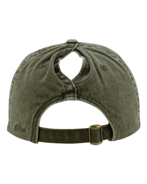 Women's Pigment-Dyed with Fashion Undervisor Cap - Olive/ Camo - Image 3
