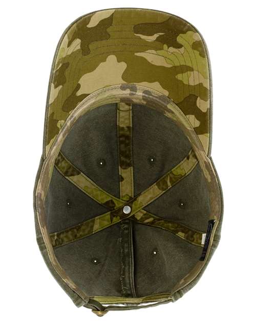 Women's Pigment-Dyed with Fashion Undervisor Cap - Olive/ Camo - Image 2