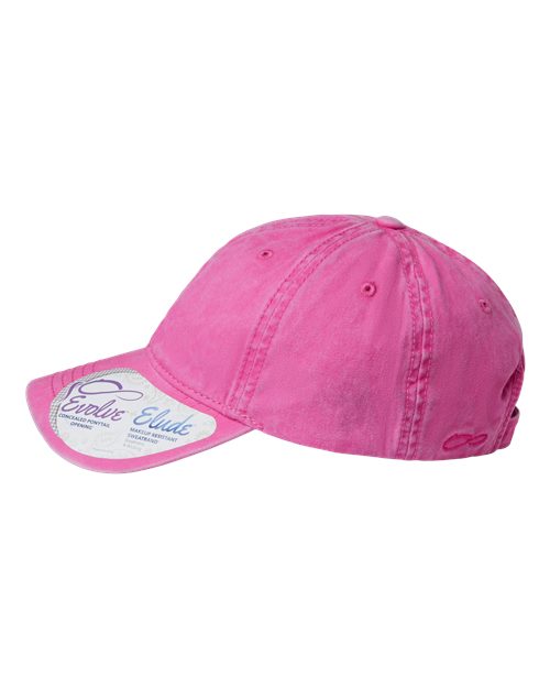 Women's Pigment-Dyed with Fashion Undervisor Cap - Rose/ Polka Dots - Image 4