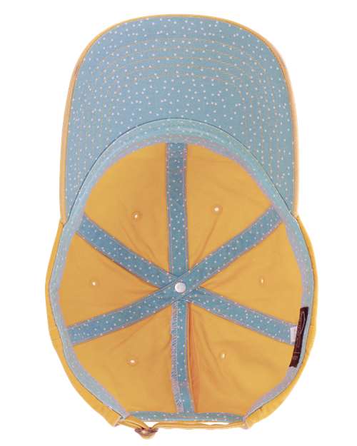 Women's Pigment-Dyed with Fashion Undervisor Cap - Sunset Yellow/ Polka Dots - Image 2