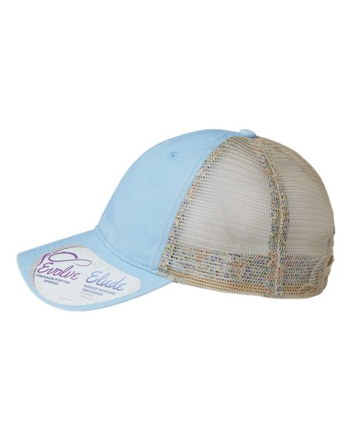 Women's Washed Mesh-Back Cap - Cashmere Blue/ Floral - Image 4
