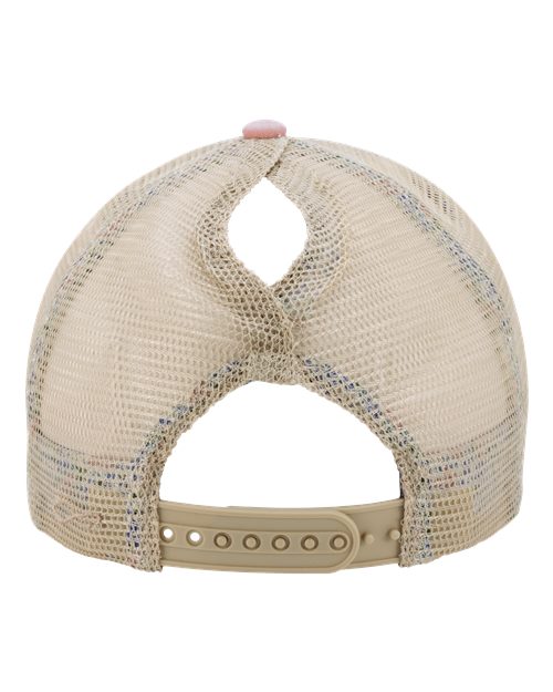 Women's Washed Mesh-Back Cap - Dusty Pink/ Floral - Image 3
