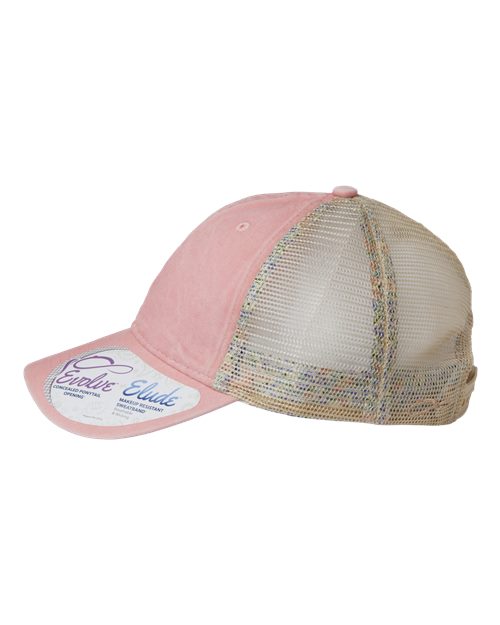 Women's Washed Mesh-Back Cap - Dusty Pink/ Floral - Image 4