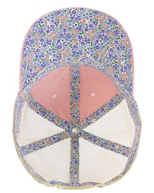 Women's Washed Mesh-Back Cap - Dusty Pink/ Floral - Image 2