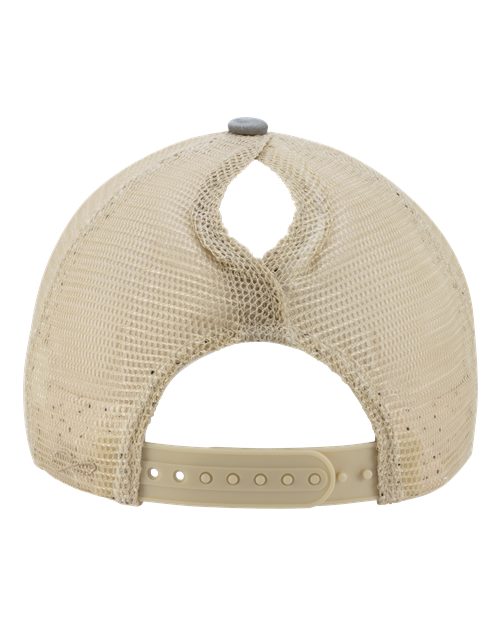Women's Washed Mesh-Back Cap - Light Grey/ Polka Dots - Image 3