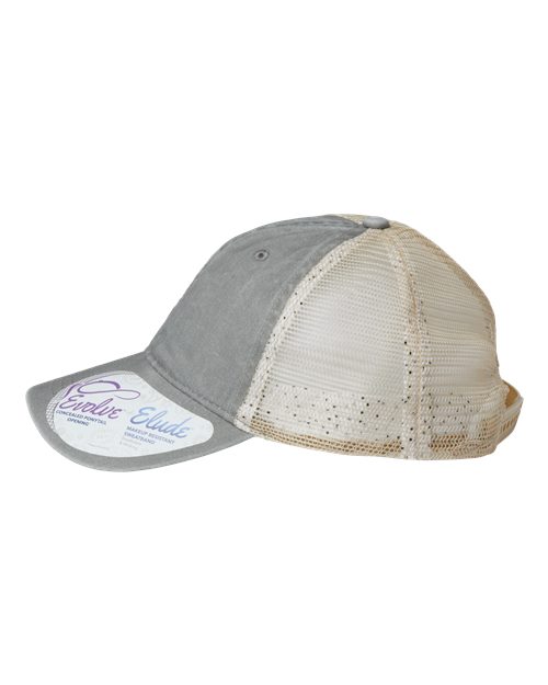 Women's Washed Mesh-Back Cap - Light Grey/ Polka Dots - Image 4