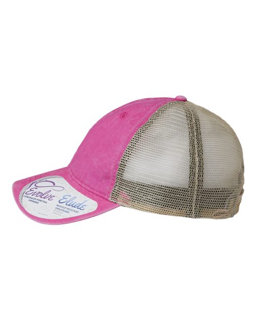 Women's Washed Mesh-Back Cap - Rose/ Polka Dots - Image 4
