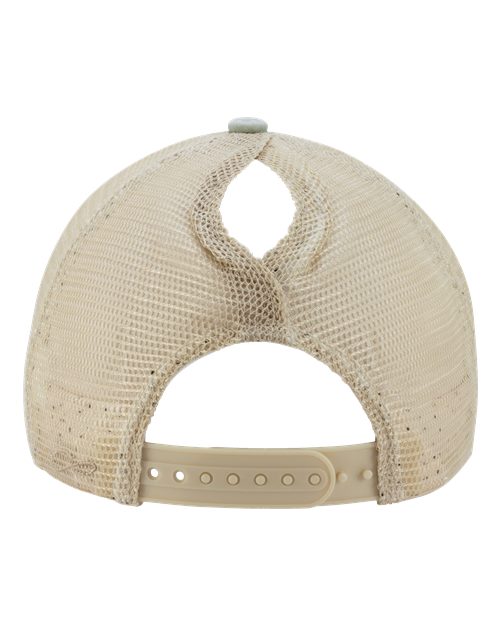 Women's Washed Mesh-Back Cap - Sage/ Polka Dots - Image 3