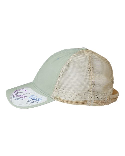 Women's Washed Mesh-Back Cap - Sage/ Polka Dots - Image 4
