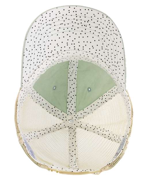 Women's Washed Mesh-Back Cap - Sage/ Polka Dots - Image 2