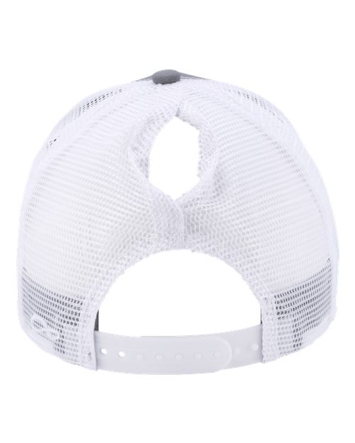 Women's Modern Trucker Cap - Grey/ White - Image 3