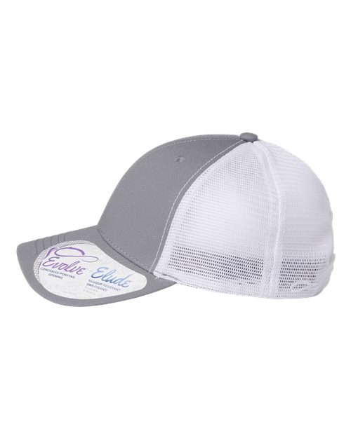 Women's Modern Trucker Cap - Grey/ White - Image 4