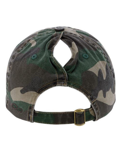 Women's Garment-Washed Fashion Print Cap - Fashion Camo - Image 3