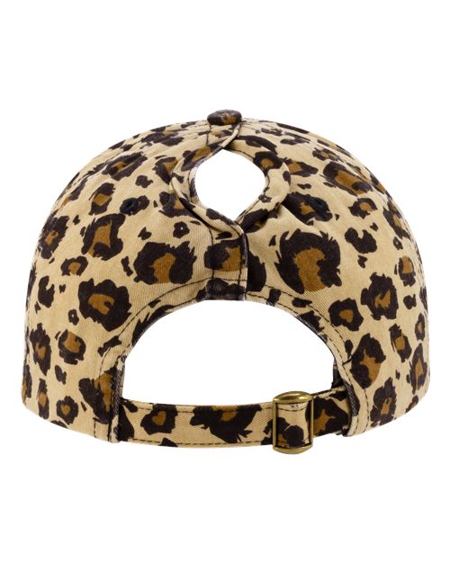 Women's Garment-Washed Fashion Print Cap - Leopard - Image 3