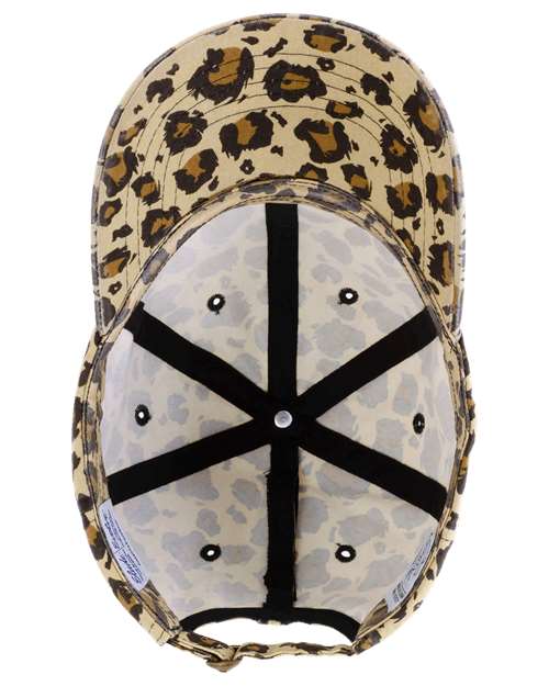 Women's Garment-Washed Fashion Print Cap - Leopard - Image 2