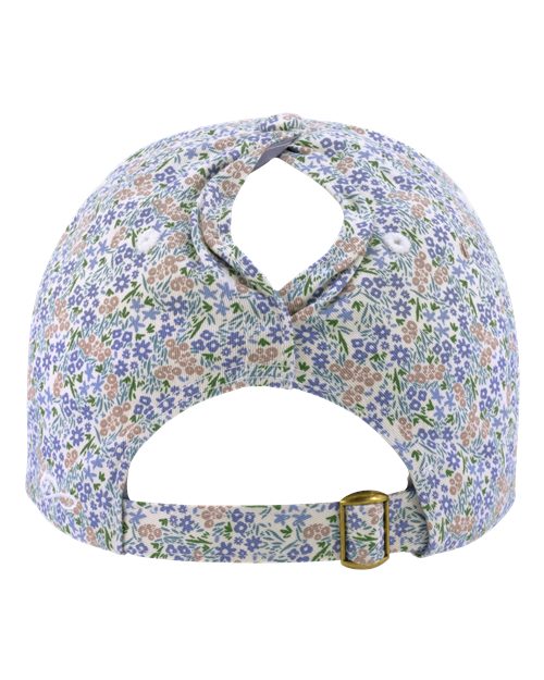 Women's Garment-Washed Fashion Print Cap - Light Pink/ Floral - Image 3