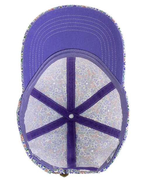 Women's Garment-Washed Fashion Print Cap - Light Pink/ Floral - Image 2