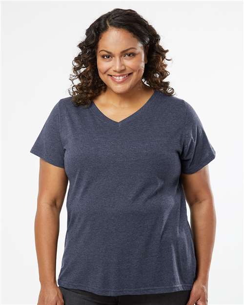 Women's Curvy Collection Fine Jersey V-Neck Tee - Image 16