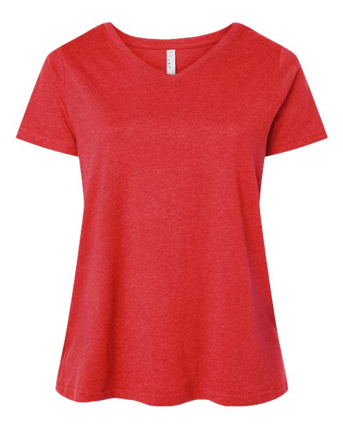 Women's Curvy Collection Fine Jersey V-Neck Tee - Image 22