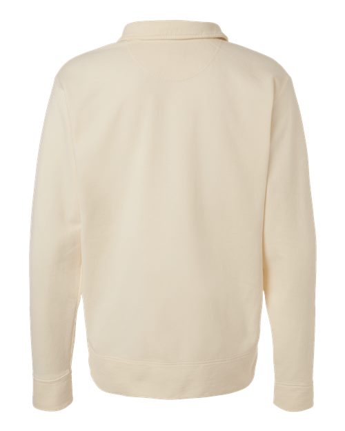 Unisex Garment-Dyed Polo Collar Sweatshirt - Image 8