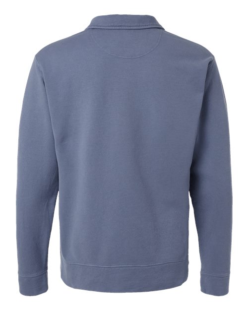 Unisex Garment-Dyed Polo Collar Sweatshirt - Image 14
