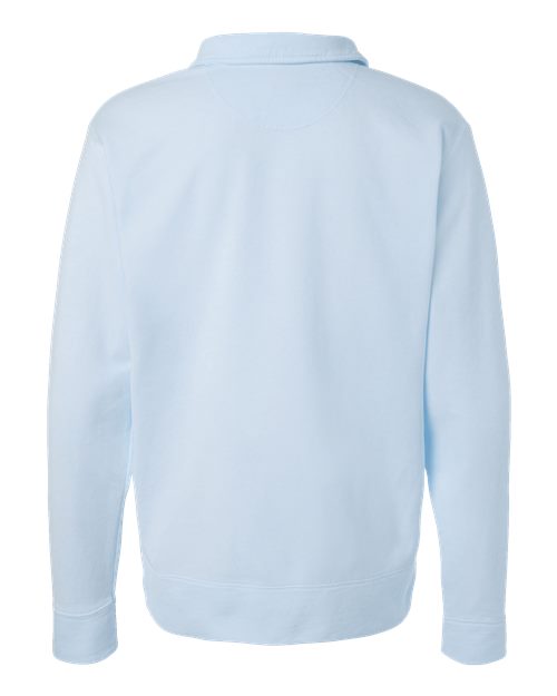 Unisex Garment-Dyed Polo Collar Sweatshirt - Image 20