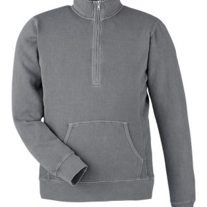 Unisex Pigment-Dyed Fleece Quarter-Zip Pullover