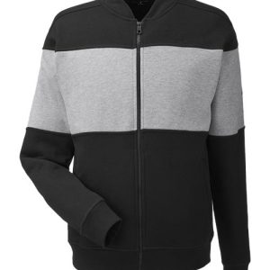 Unisex Anchor Fleece Colorblocked Bomber Jacket