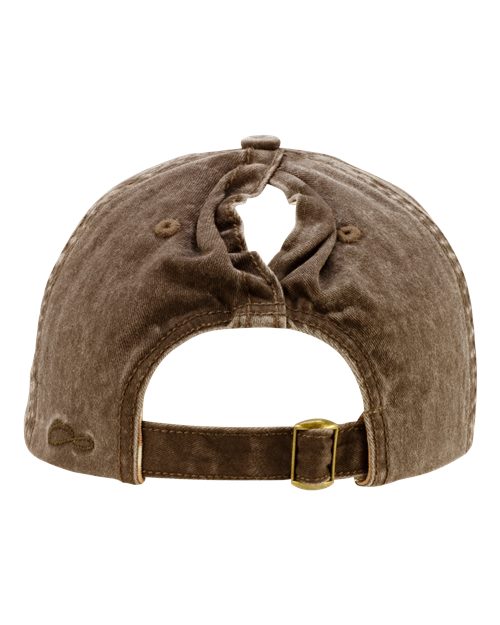 Women's Pigment-Dyed with Fashion Undervisor Cap - Chocolate/ Fawn - Image 3
