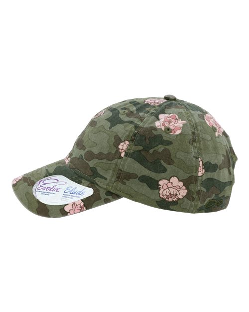 Women's Garment-Washed Fashion Print Cap - Floral Camo - Image 4