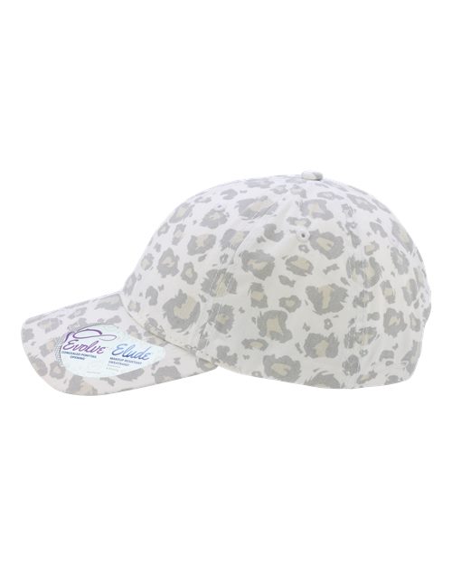 Women's Garment-Washed Fashion Print Cap - Snow Leopard - Image 4