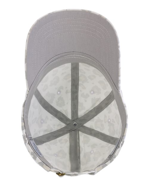Women's Garment-Washed Fashion Print Cap - Snow Leopard - Image 2