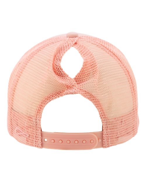 Women's Foam Trucker Cap - Dusty Pink/ Pink/ Peachy Pink/ Butterfly - Image 3