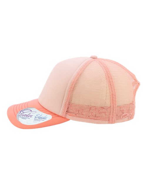 Women's Foam Trucker Cap - Dusty Pink/ Pink/ Peachy Pink/ Butterfly - Image 4
