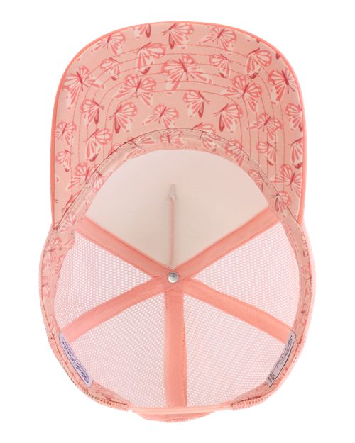 Women's Foam Trucker Cap - Dusty Pink/ Pink/ Peachy Pink/ Butterfly - Image 2