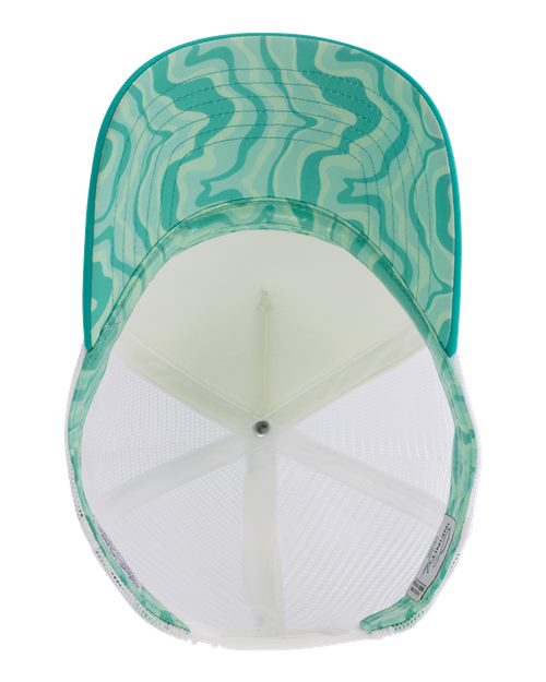 Women's Foam Trucker Cap - Ivory/ Jade/ White/ Swirl - Image 2