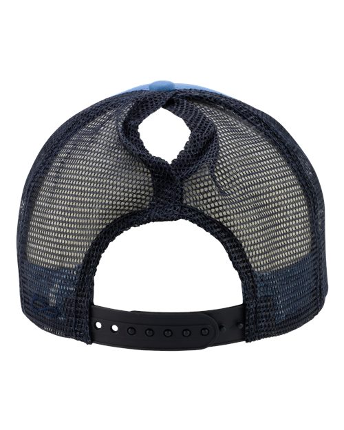 Women's Foam Trucker Cap - Light Blue/ Navy/ Navy/ Graffiti - Image 3